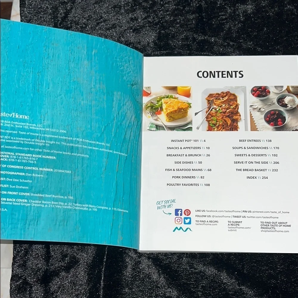Taste of Home Blue Kitchen Cookbook